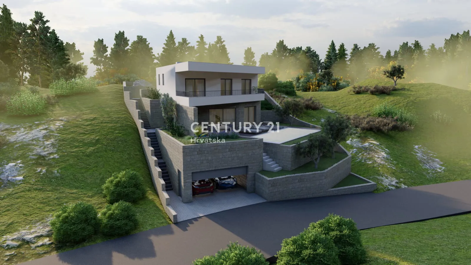 građevinsko zemljište s projektom luksuzne vile( pogled more ) 180 m od mora - slika 16
