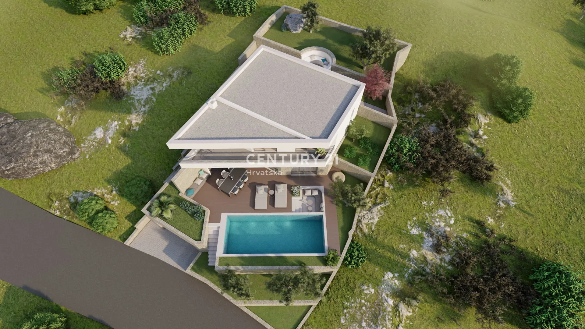 građevinsko zemljište s projektom luksuzne vile( pogled more ) 180 m od mora - slika 12
