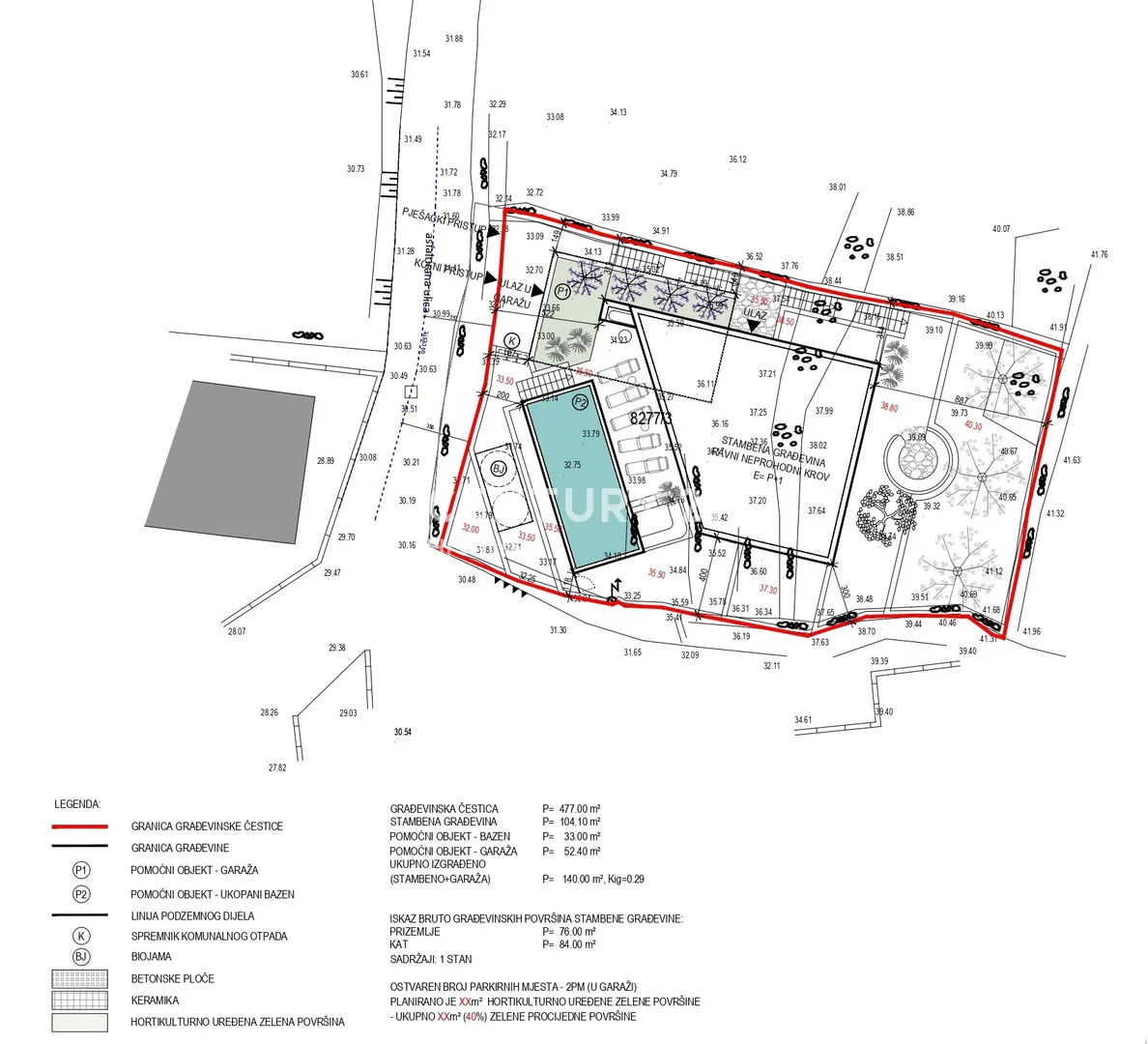 građevinsko zemljište s projektom luksuzne vile( pogled more ) 180 m od mora - slika 21