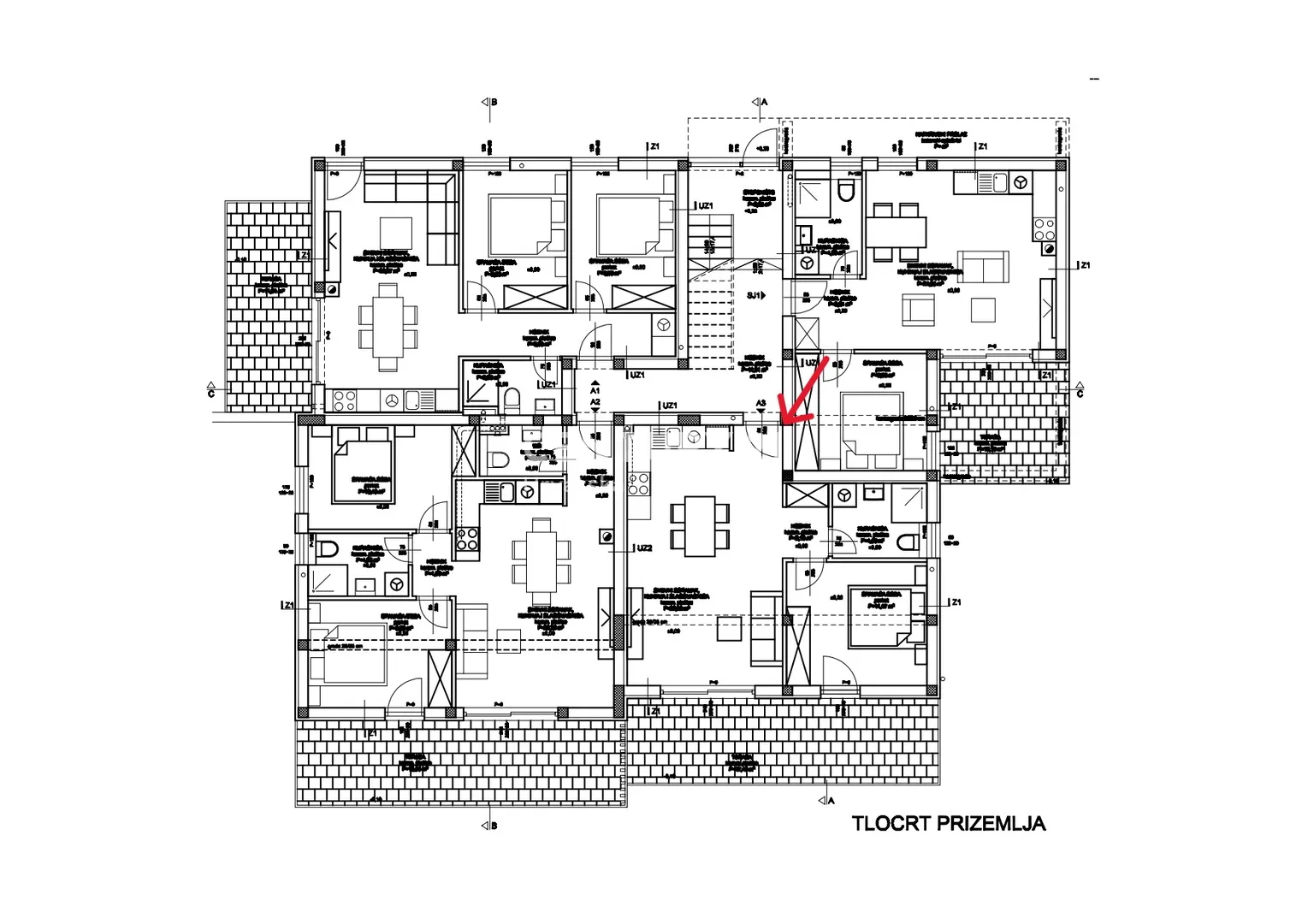 apartman a3 – prizemlje s dvorištem | 76,16 m² | vodice, novogradnja - slika 16