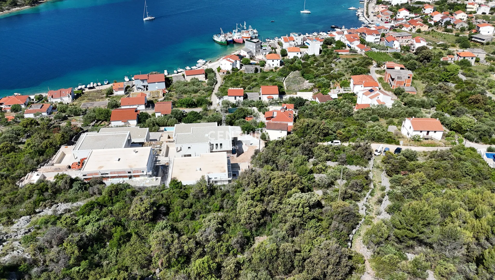 građevinsko zemljište s projektom luksuzne vile( pogled more ) 180 m od mora - slika 10