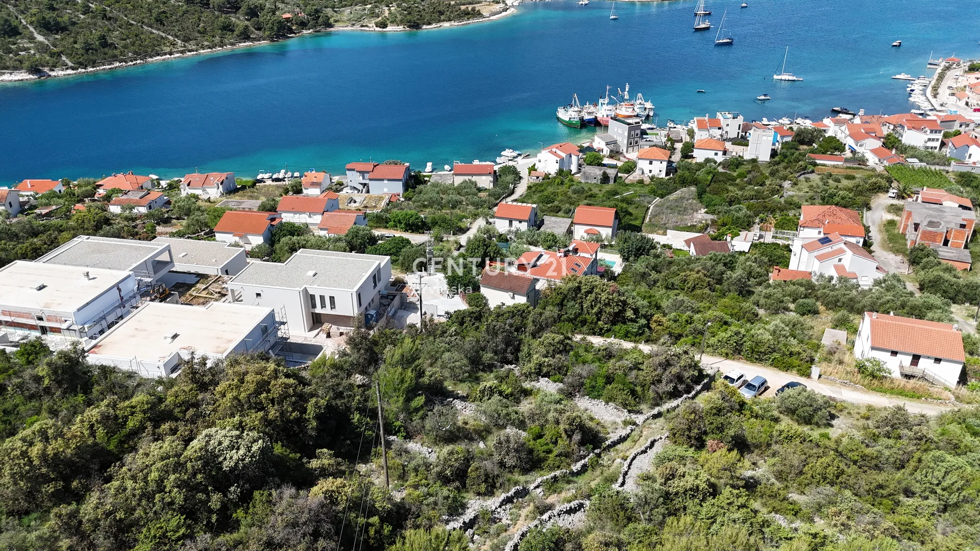 građevinsko zemljište s projektom luksuzne vile( pogled more ) 180 m od mora - slika 4