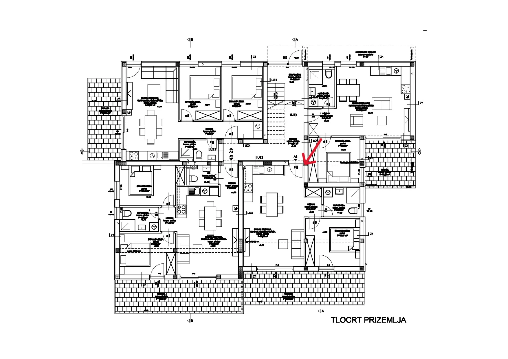 apartman a3 – prizemlje s dvorištem | 76,16 m² | vodice, novogradnja - slika 17
