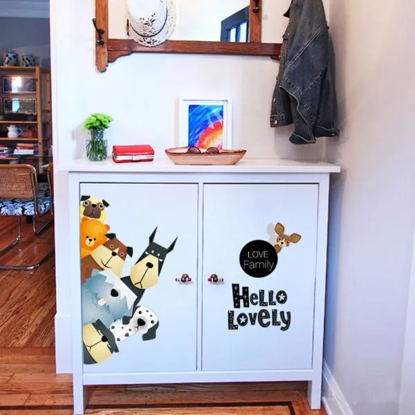 3d wall sticker dogs dimenzije 70x50 cm - slika 2