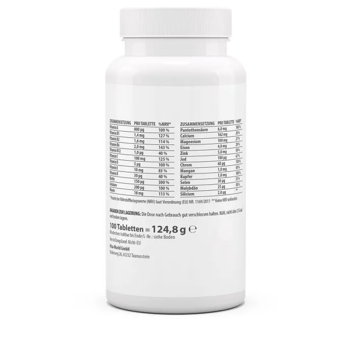 multivitamin multiplex a-z, vita world, 100 tableta - slika 2