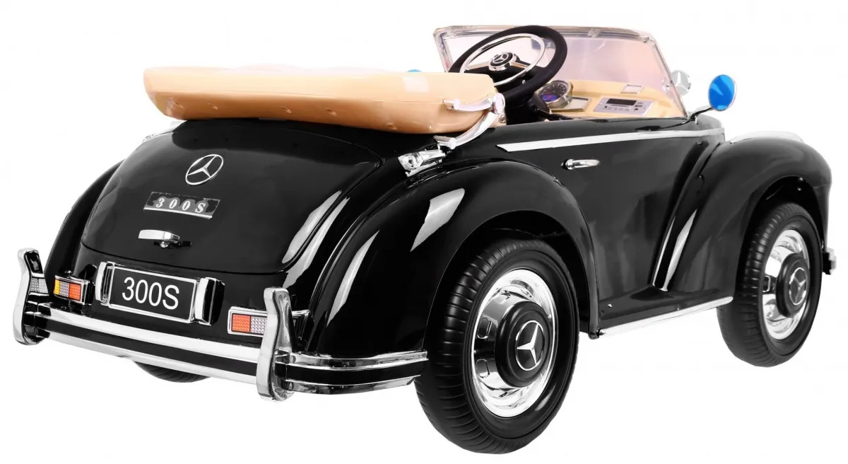 licencirani auto na akumultor mercedes benz 300s retro - crni/lakirani - slika 2