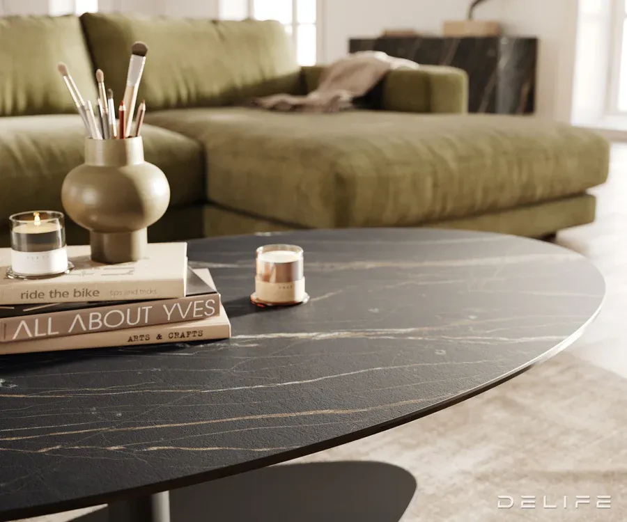 klub stolić edge 140x80cm, materijal: keramika laminam noir desir - slika 6