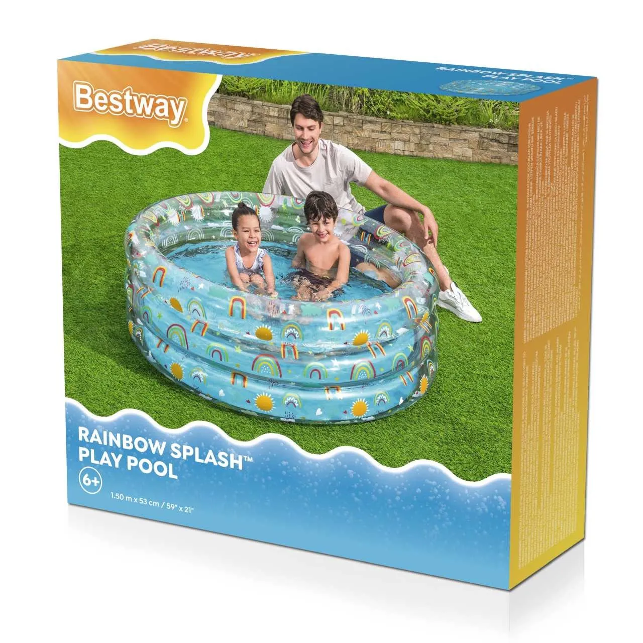bazen na napuhavanje transparent 150 53cm bestway - slika 7