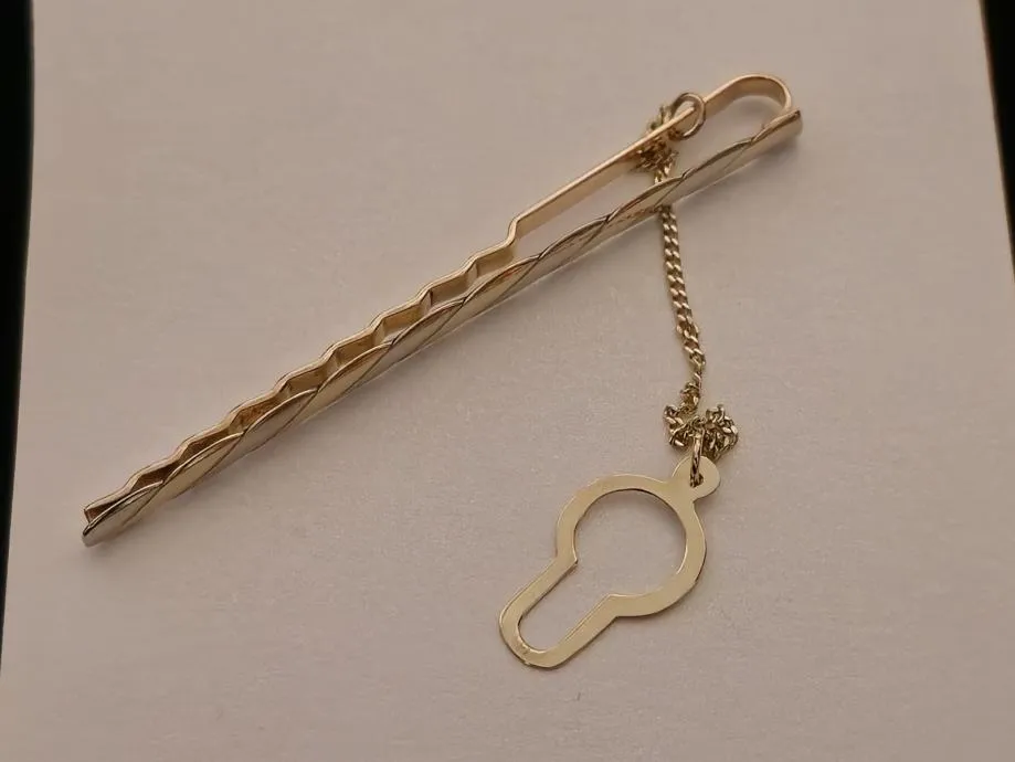 zlatna igla za kravatu 14k 3,18g / r1, rate! - slika 3