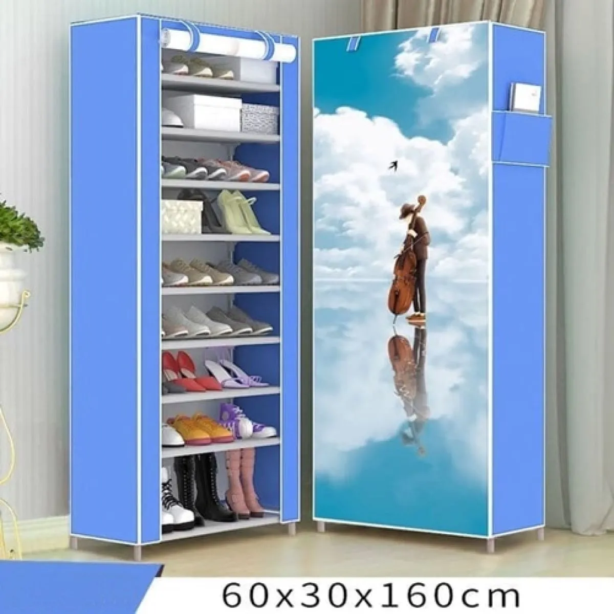sklopivi ormar za cipele 160x60x30 vodootporan - slika 2
