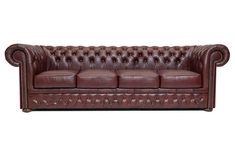 Chesterfield Garnitura First Class Leather | 4-sjedišta | Cloudy Red - Ježdovec, Zagreb