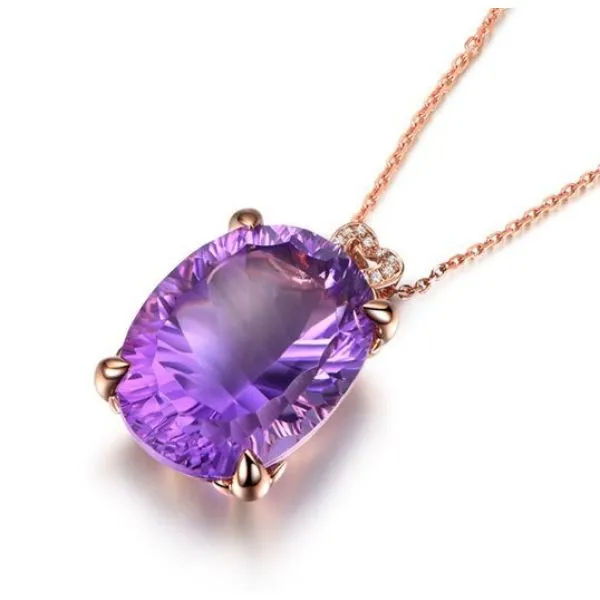 Ženski medaljon, Purple Stone, 18k pozlata - Zagreb, Novi Zagreb - istok