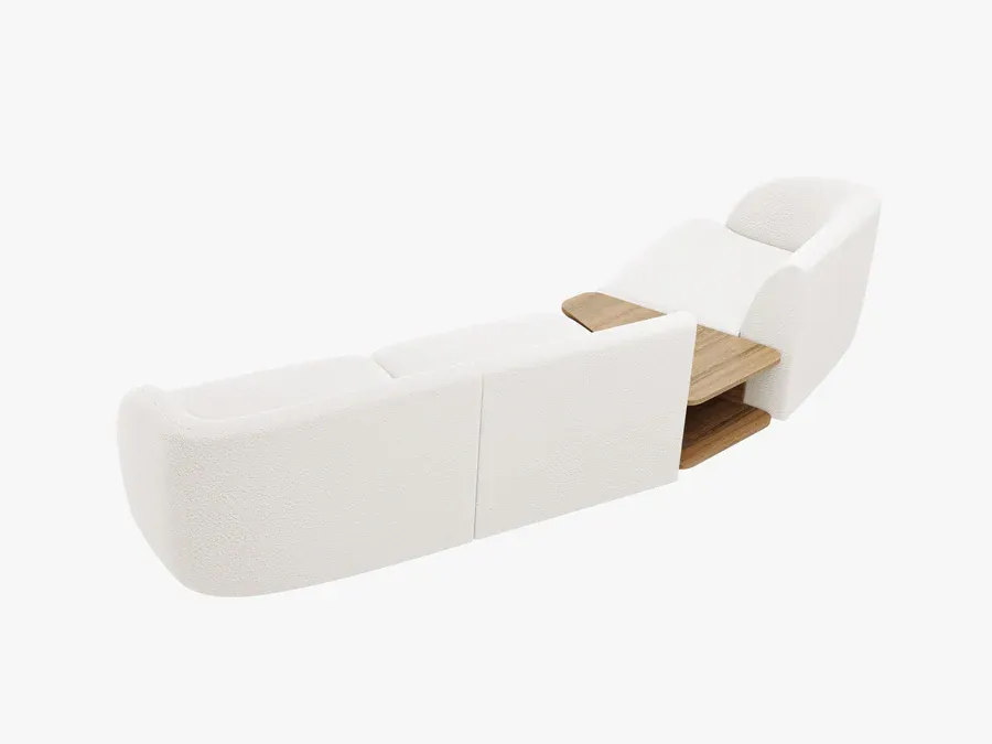 kutna garnitura miley 303x126cm, materijal: boucle - slika 4
