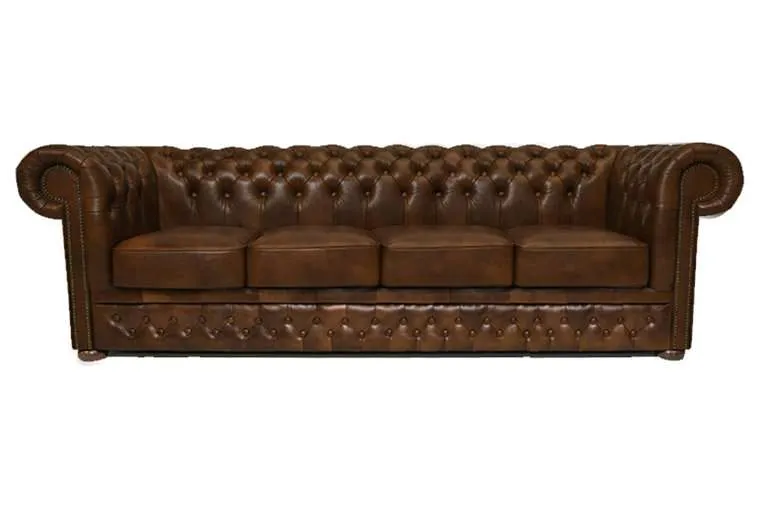 Chesterfield Garnitura First Class Leather | 4-sjedišta | Cloudy Brown - Ježdovec, Zagreb