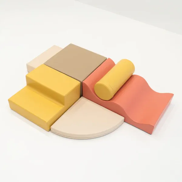 set od 6 pjenastih blokova soft play - pastelno ružičasti istraživač - slika 5