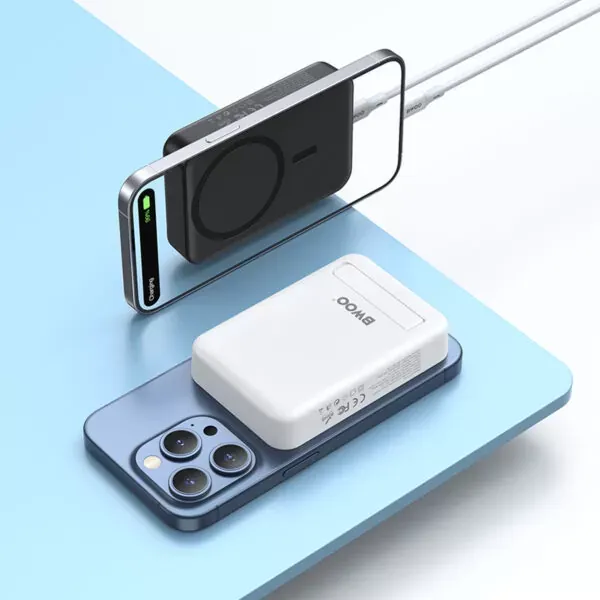 10000mah mag safe power bank prijenosna baterija sa stalkom max bwoo - slika 4