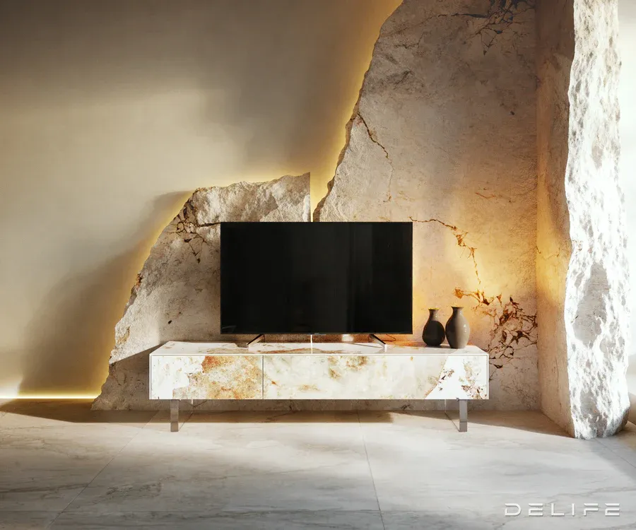 Tv komoda Cuor 150x35cm, Materijal: Keramika Minas Melange - Čakovec