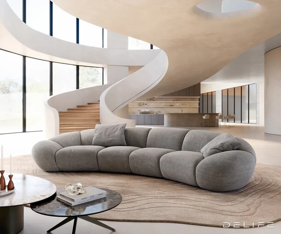 sofa lunna 368x175cm, materijal: strukturirana tkanina - slika 2