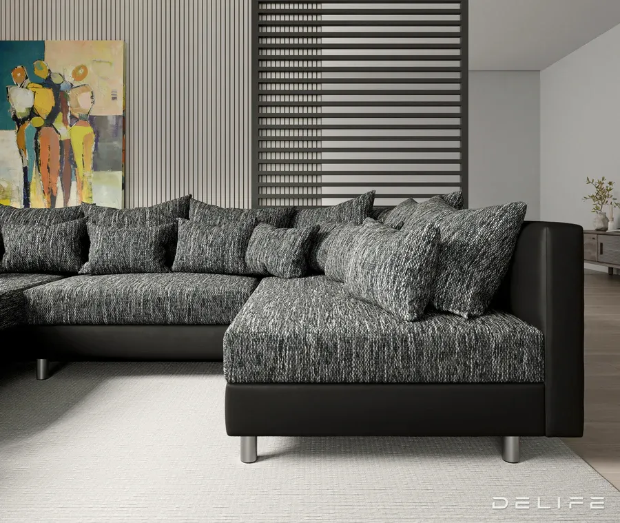 kutna garnitura clovis 300x185cm, materijal: strukturirana tkanina - slika 5