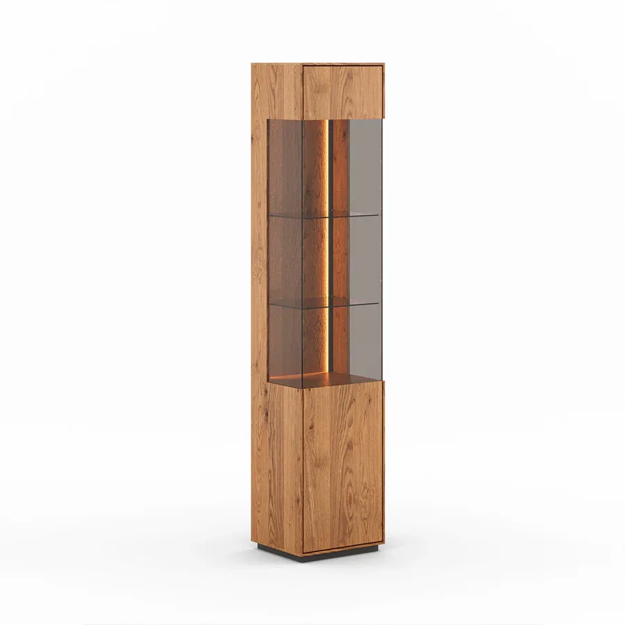 Vitrina Collodi 43x205cm, Materijal: Masivno Drvo Hrast - Čakovec