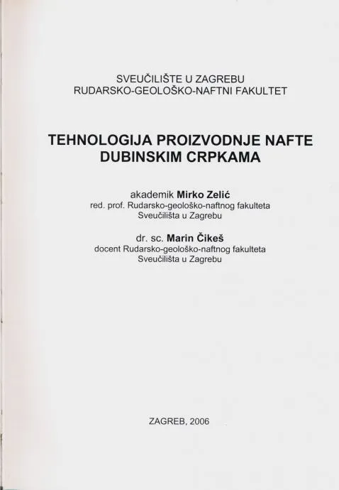 mirko zelić - tehnologija proizvodnje nafte dubinskim crpkama (y4) - slika 2