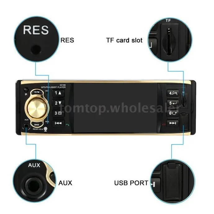 auto radio 1din bluetooth, sd, usb, mp3 + komande na volanu - slika 4