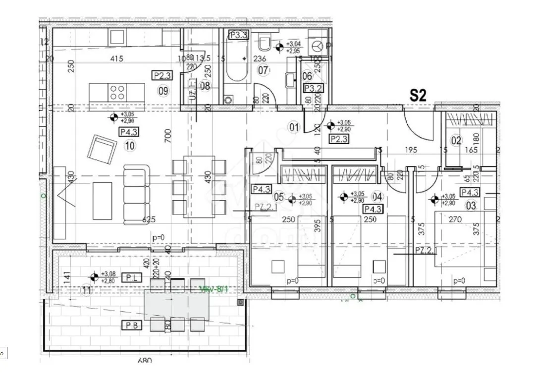 varaždin centar, stan 104,59 m2 1. kat novogradnja - slika 28