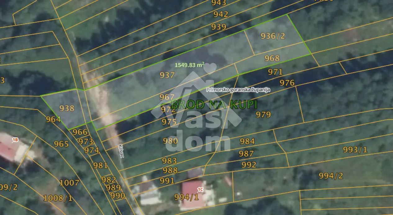 brod na kupi, građevinsko zemljište 1571 m2 za tri kuće - slika 5