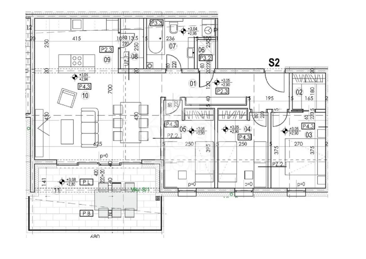 varaždin centar, stan 104,59 m2 1. kat novogradnja - slika 4