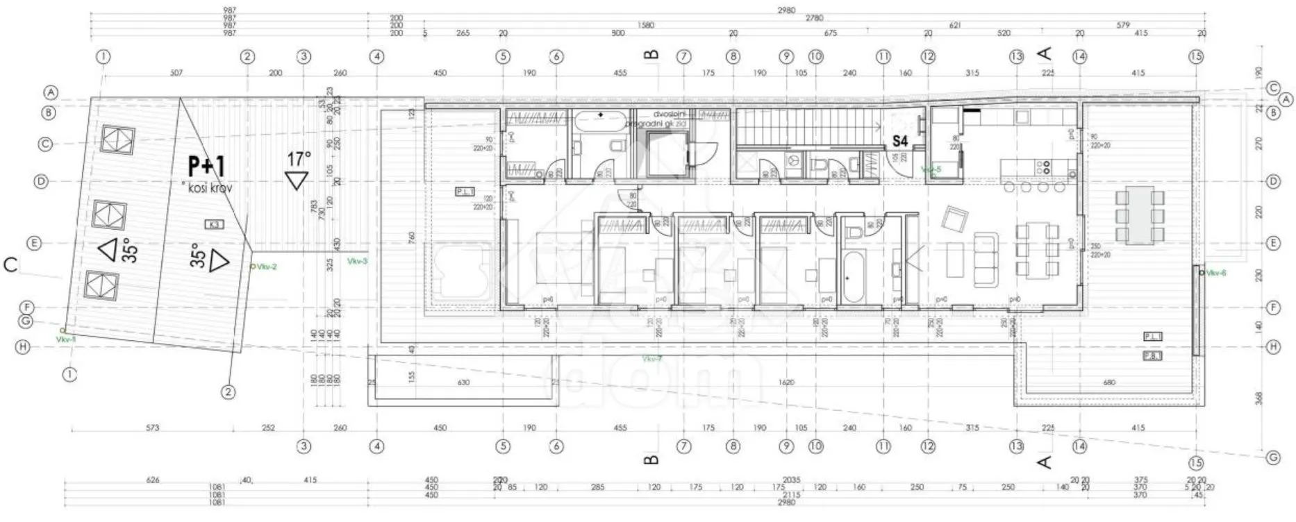 varaždin centar, stan penthouse 169,08 m2 2. kat novogradnja - slika 5