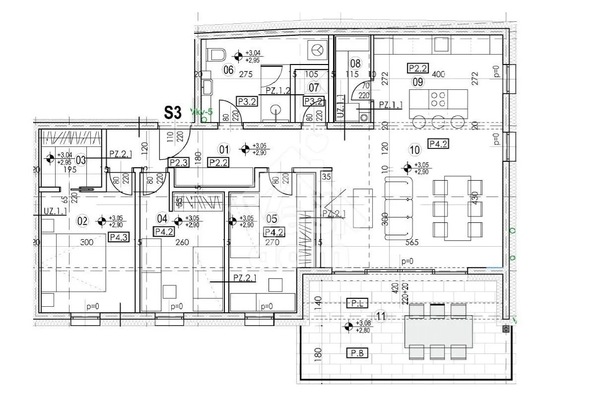 varaždin centar, stan 106,54 m2 1. kat novogradnja - slika 30