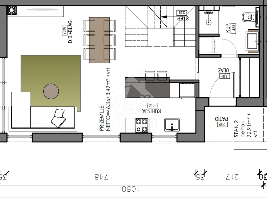 sveta nedelja, strmec, dvoetažni stan s vrtom 102,56 m202 - slika 13