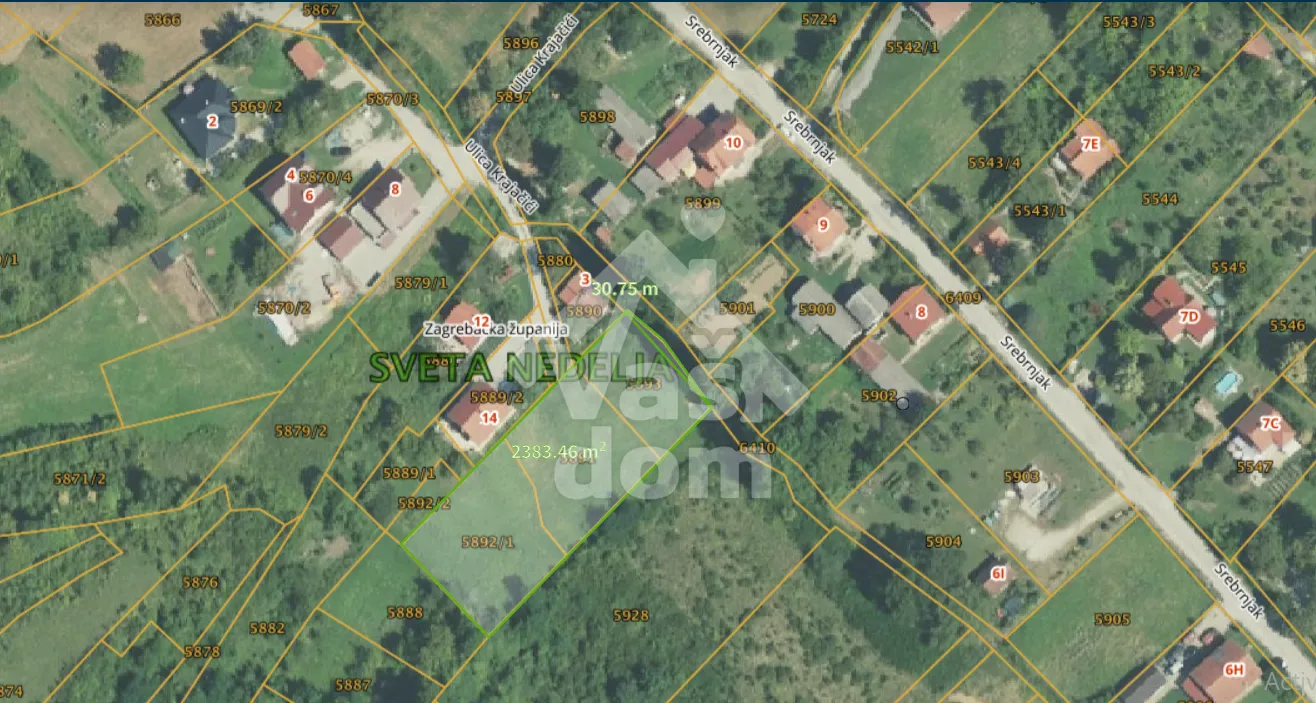 sveta nedelja, srebrnjak, zemljište 2384 m2 - slika 3