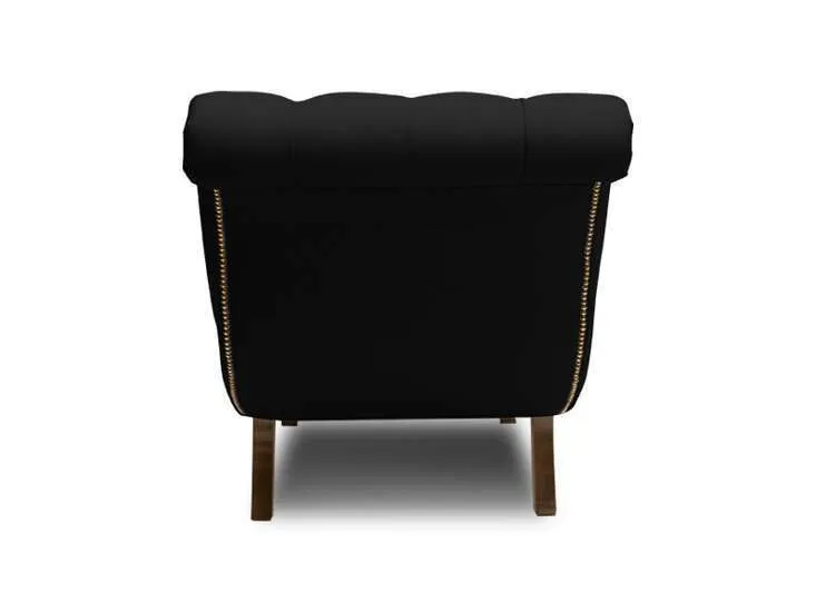 chesterfield naslonjač cambridge | matt black - slika 4