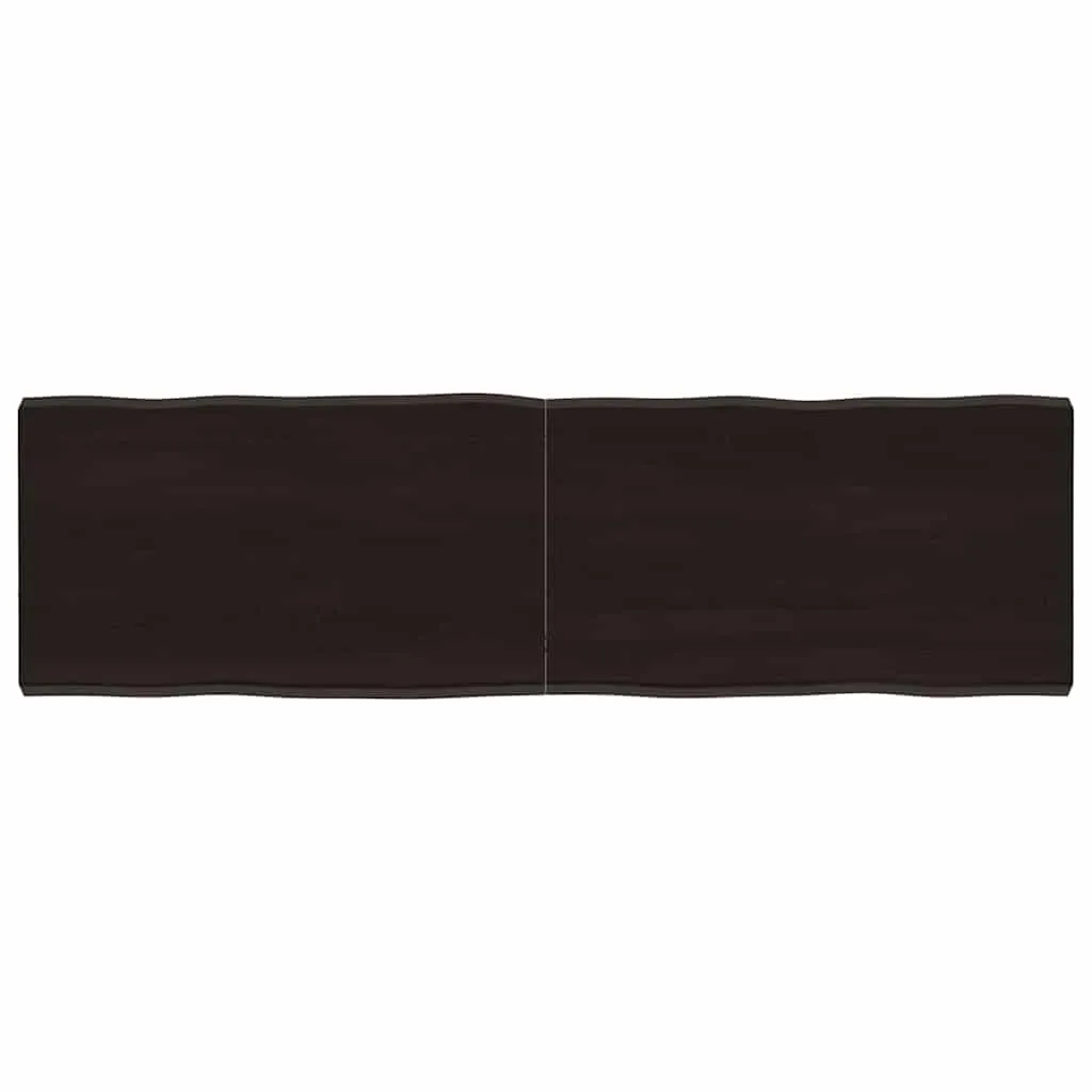 vidaXL Stolna ploča tamnosmeđa 140x40x(2-4) cm obrađena hrastovina - Venlo