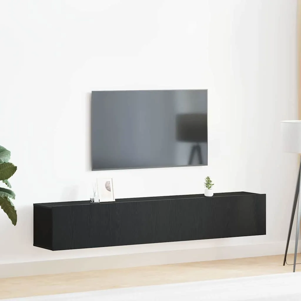 vidaXL Set TV komoda 2 kom. Crni hrast Konstruirano drvo - Venlo