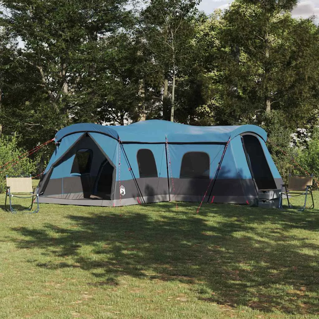 vidaxl šator za 16 osoba s krovom s pohranom plava 680 x 510 x 210 cm - slika 1