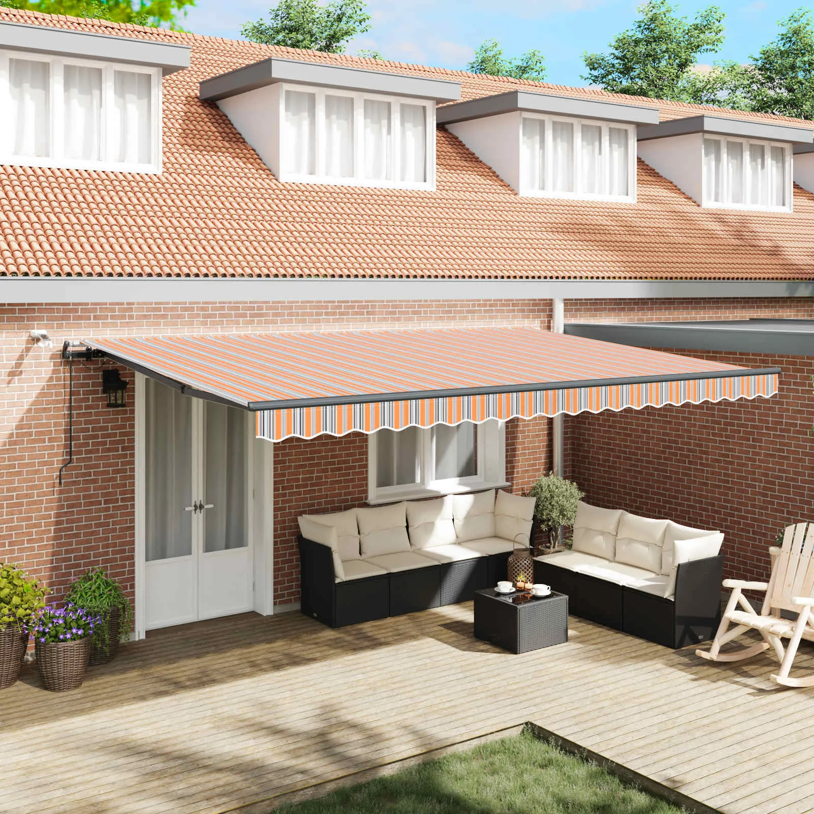vidaXL Povlačivi tende Šareni 500 × 350 cm Poliester - Venlo