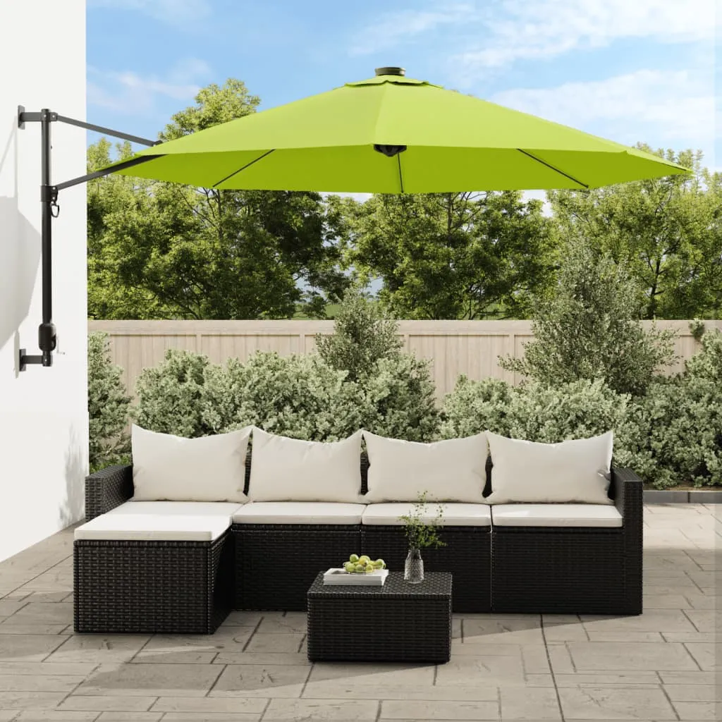 vidaXL Zidni suncobran svjetlozeleni 290 cm - Venlo