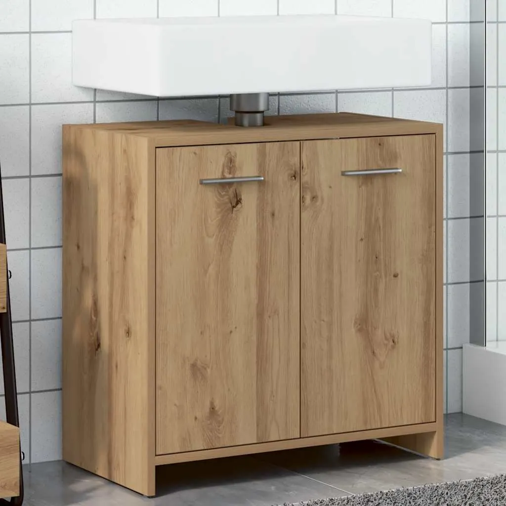 vidaxl ormarić za umivaonik smeđa boja hrasta 60x33x60 cm drveni - slika 1