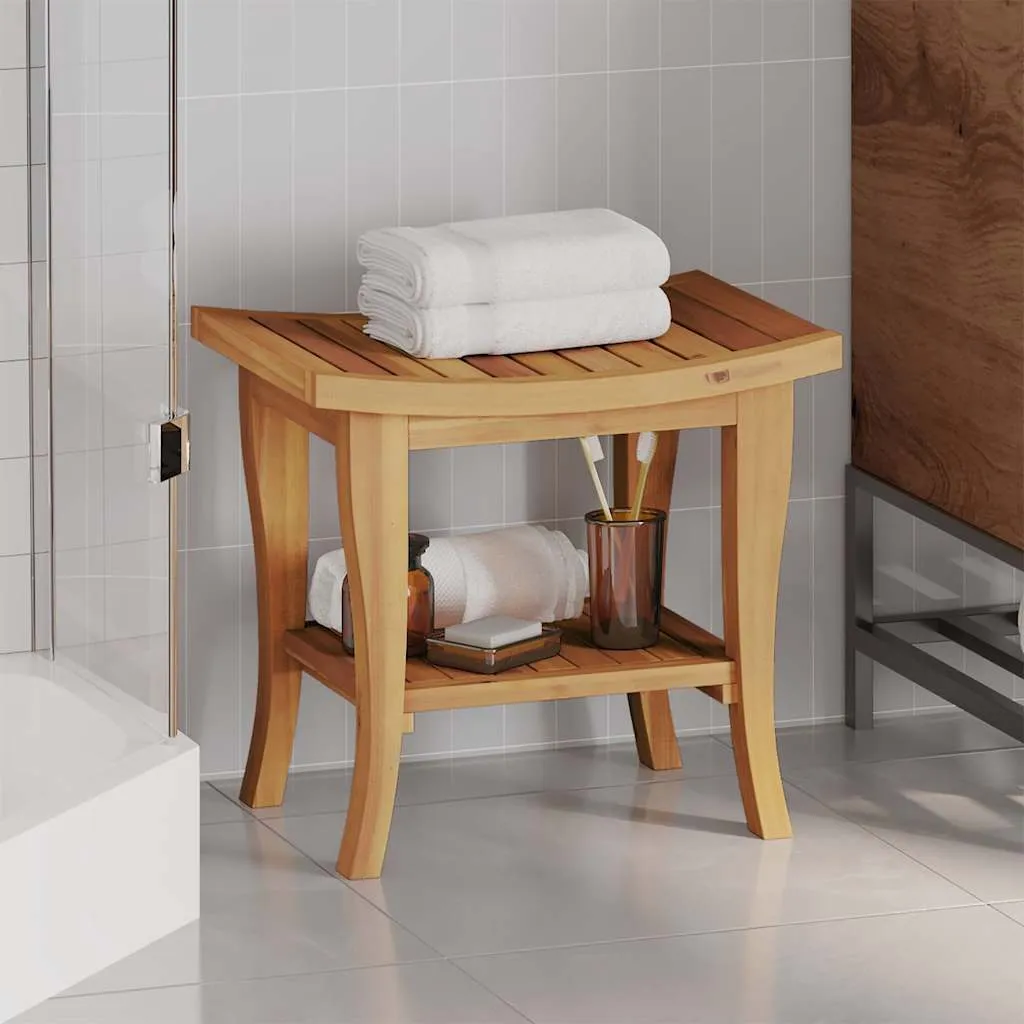 vidaXL Kupaonski bočni stolić 50 x 35 x 45 cm od masivne tikovine - Venlo
