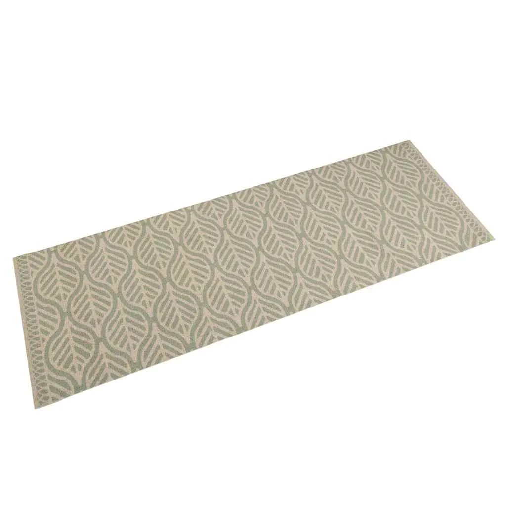 vidaxl kuhinjski tepih perivi s uzorkom lišća 60 x 180 cm baršunasti - slika 1