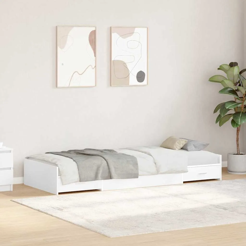 vidaXL Krevetna konstrukcija Bijelo 90 x 190 cm Konstruirano drvo - Venlo