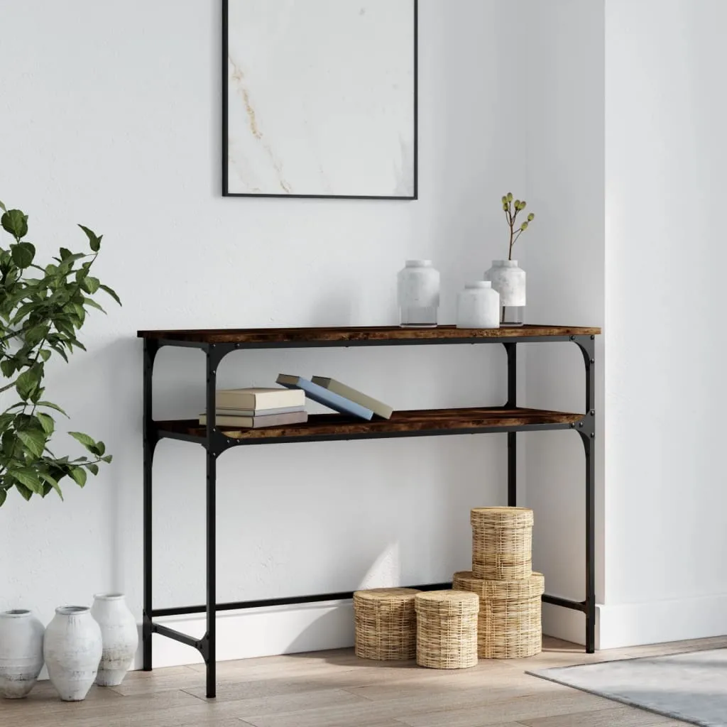 vidaXL Konzolni stol boja hrasta 100 x 35,5 x 75 cm konstruirano drvo - Venlo