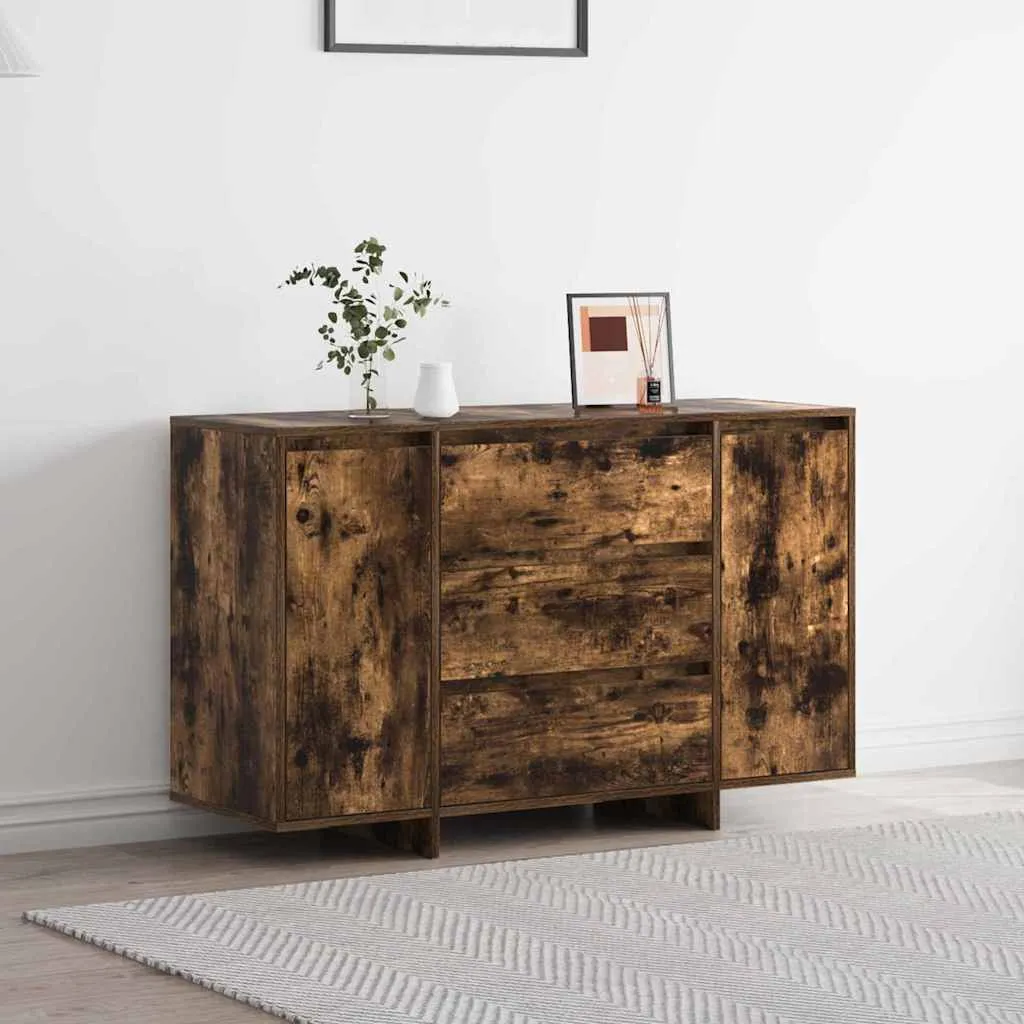 vidaXL Kreveta Dimljeni hrast 120 x 41 x 75 cm Konstruirano drvo - Venlo