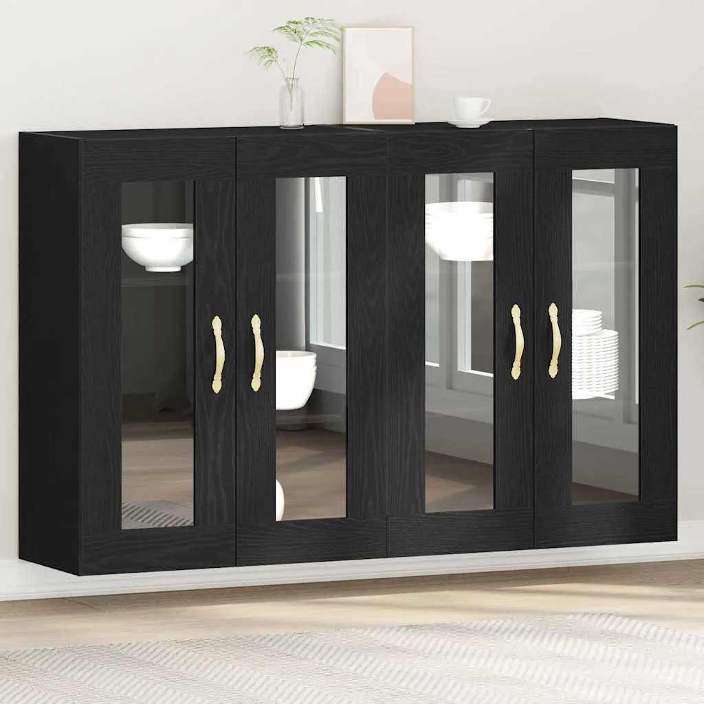 vidaXL Zidni ormari 2 kom. Crni hrast 69,5 x 34 x 90 cm - Venlo