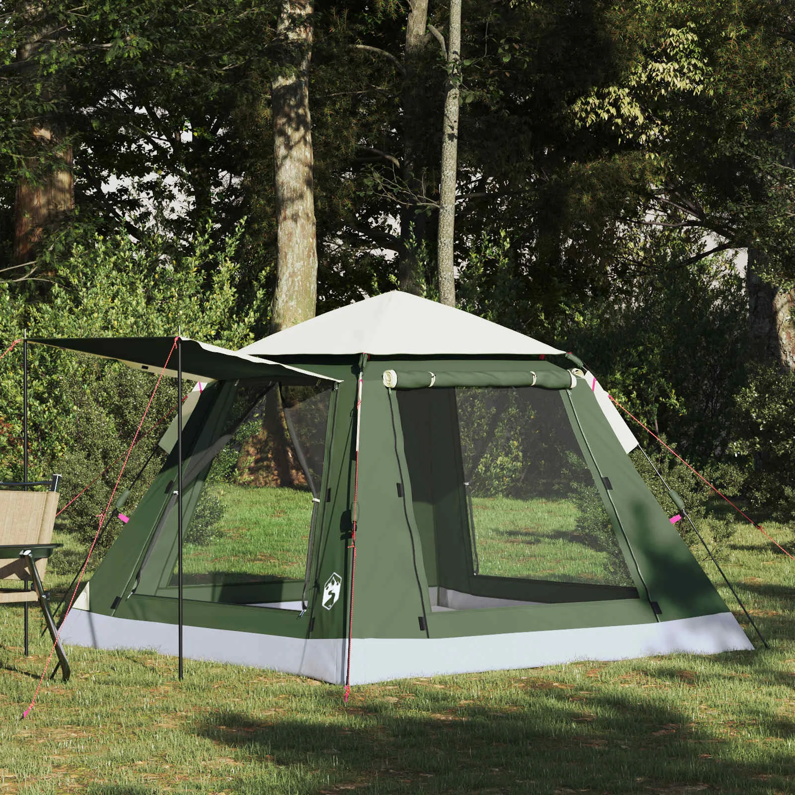vidaxl 3-osobni zelena 185t polyester - slika 1