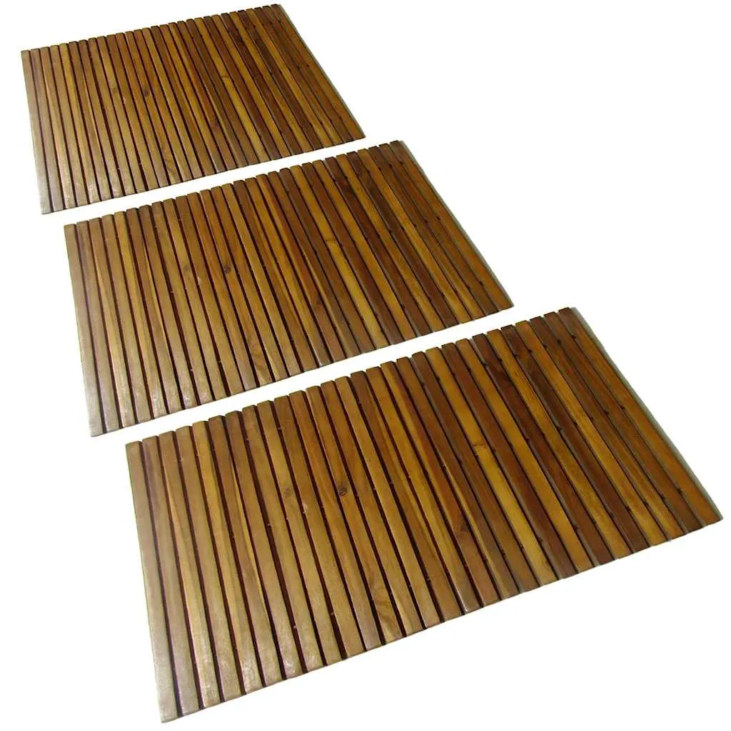vidaXL Kupaonski otirač od bagremovog drveta 3 kom 80 x 50 cm - Venlo