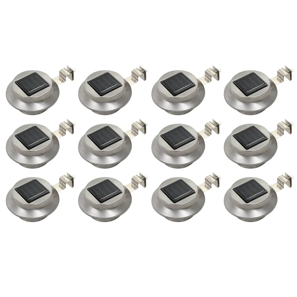 vidaXL Vanjske solarne svjetiljke 12 kom LED okrugle 12 cm bijele - Venlo