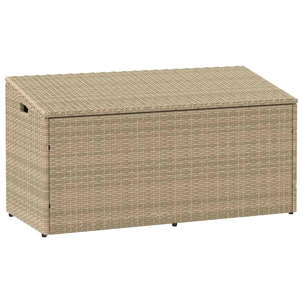 vidaxl vrtna kutija za pohranu bež 110x50x58 cm poli ratan - slika 1
